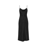 Camilla and Marc Allegro Satin Bias Midi Dress in Washed Black | Midi Dresses | Coveti