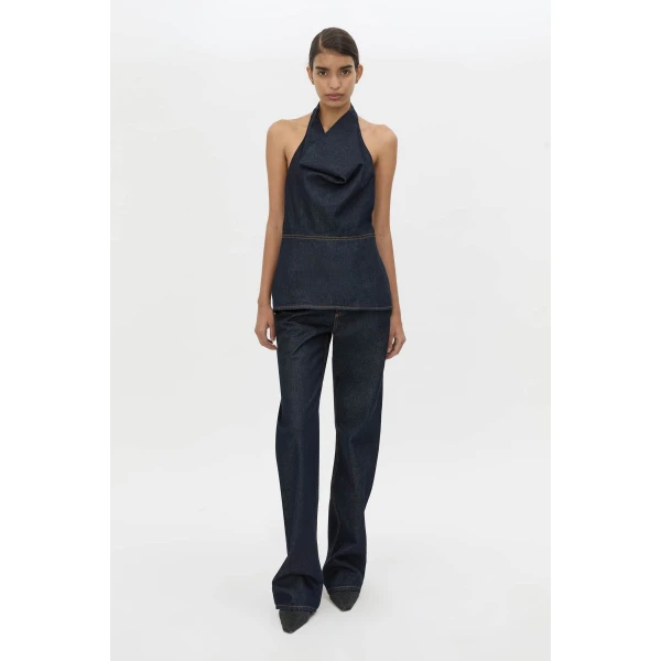 Camilla and Marc Aubrey Denim Top in Indigo, view 2 | Sleeveless | Coveti