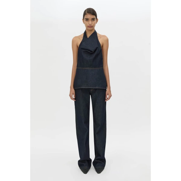 Camilla and Marc Aubrey Denim Top in Indigo, view 5 | Sleeveless | Coveti