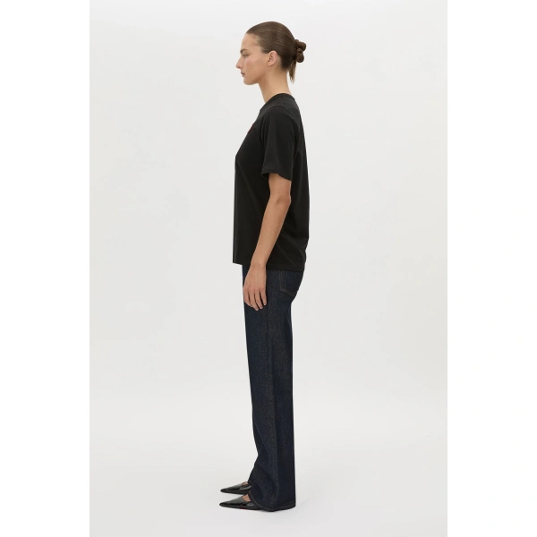 Camilla and Marc Azzurra Patch Tee in Black, view 5 | T-shirts | Coveti