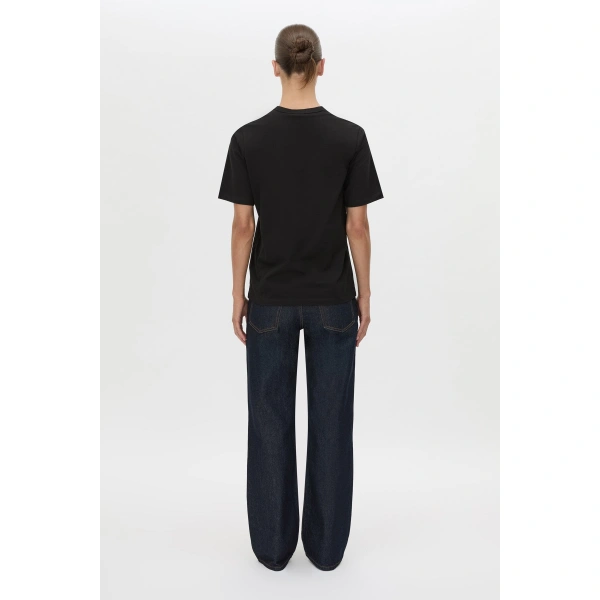 Camilla and Marc Azzurra Patch Tee in Black, view 6 | T-shirts | Coveti