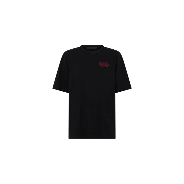Camilla and Marc Azzurra Patch Tee in Black | T-shirts | Coveti