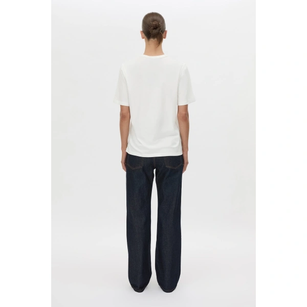 Camilla and Marc Azzurra Patch Tee in Soft White, view 6 | T-shirts | Coveti