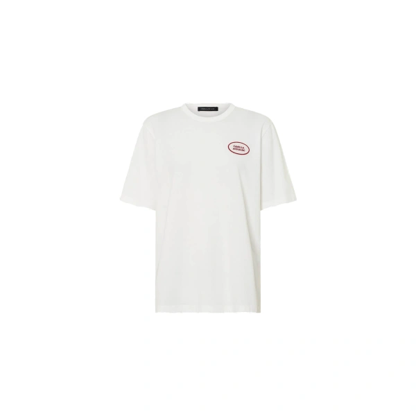 Camilla and Marc Azzurra Patch Tee in Soft White | T-shirts | Coveti