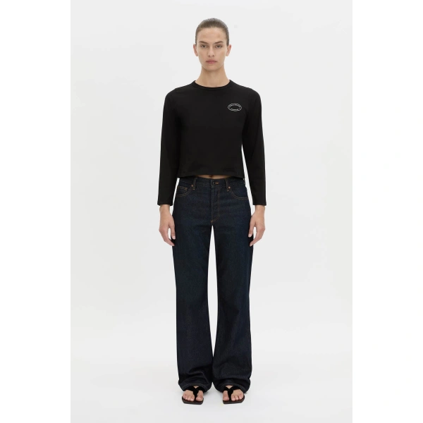 Camilla and Marc Carmine Fitted Long Sleeve Tee in Black, view 4 | Long Sleeve | Coveti