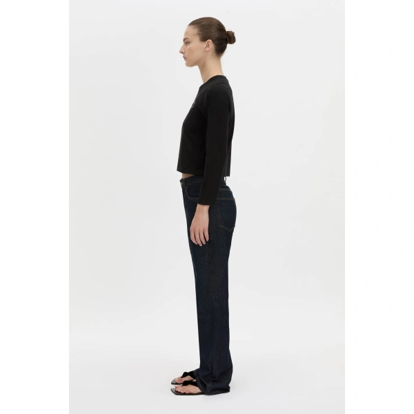Camilla and Marc Carmine Fitted Long Sleeve Tee in Black, view 5 | Long Sleeve | Coveti