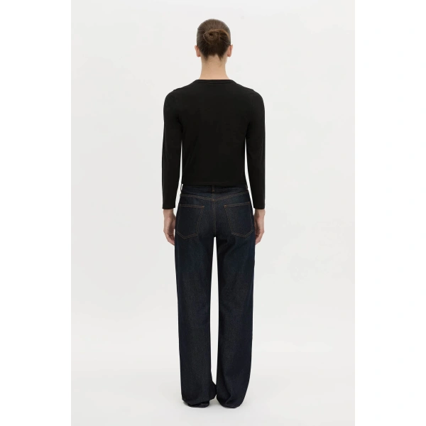 Camilla and Marc Carmine Fitted Long Sleeve Tee in Black, view 6 | Long Sleeve | Coveti
