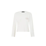 Camilla and Marc Carmine Fitted Long Sleeve Tee in Soft White | Long Sleeve | Coveti