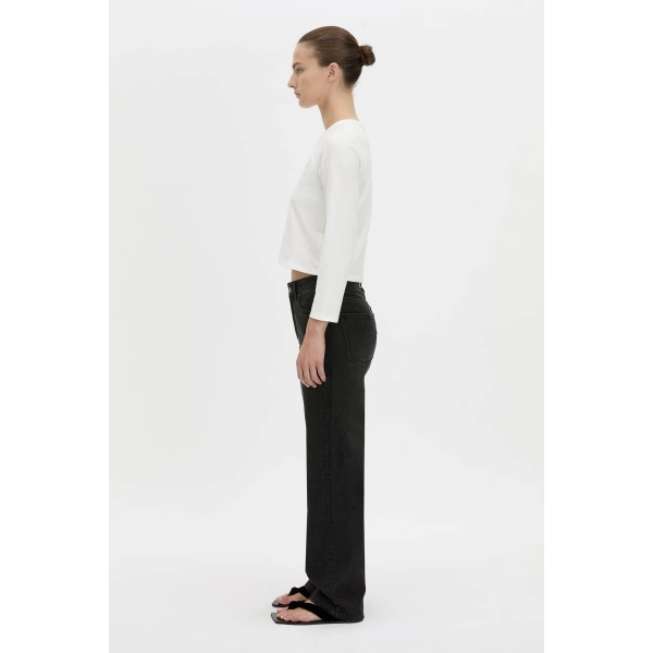Camilla and Marc Carmine Fitted Long Sleeve Tee in Soft White, view 5 | Long Sleeve | Coveti