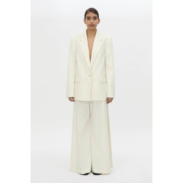 Camilla and Marc Casey Blazer in Cream Stripe, view 4 | Blazers | Coveti