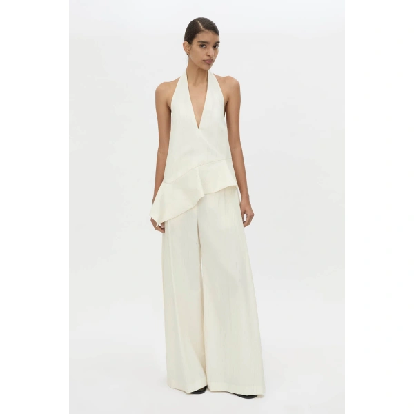 Camilla and Marc Casey Pant in Cream Stripe, view 4 | Wide leg pants | Coveti