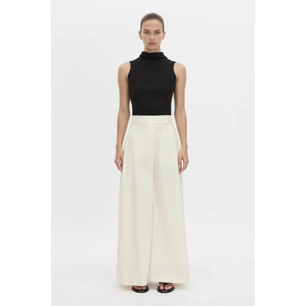 Camilla and Marc Casey Pant in Cream Stripe, view 5 | Wide leg pants | Coveti