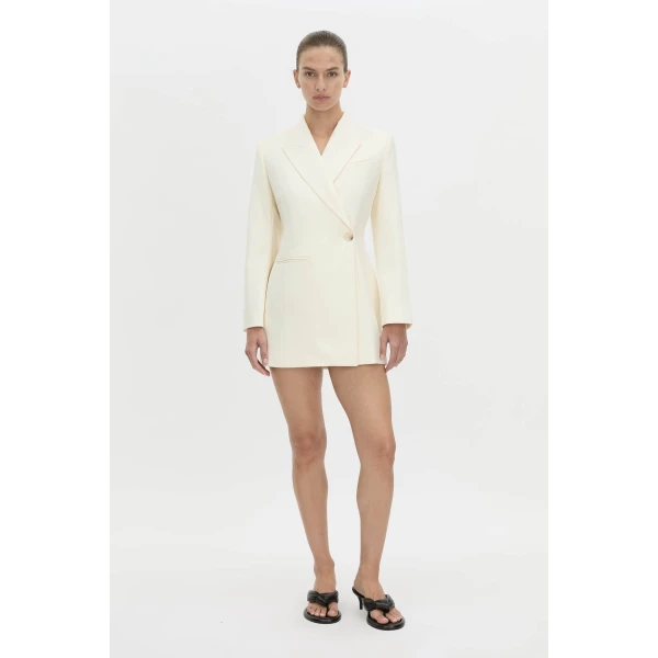 Camilla and Marc Chase Blazer Dress in Cream, view 4 | Mini Dresses | Coveti