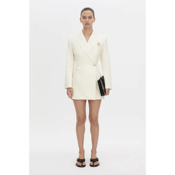 Camilla and Marc Chase Blazer Dress in Cream, view 5 | Mini Dresses | Coveti