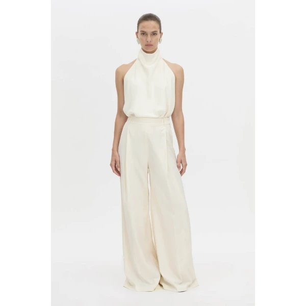 Camilla and Marc Chase Wide Leg Pant in Cream, view 2 | Wide leg pants | Coveti