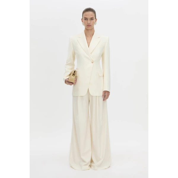 Camilla and Marc Chase Wide Leg Pant in Cream, view 4 | Wide leg pants | Coveti