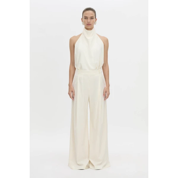 Camilla and Marc Chase Wide Leg Pant in Cream, view 5 | Wide leg pants | Coveti