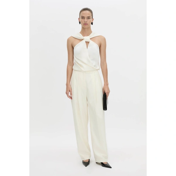 Camilla and Marc Cicero Pant in Cream, view 2 | Tailored pants | Coveti