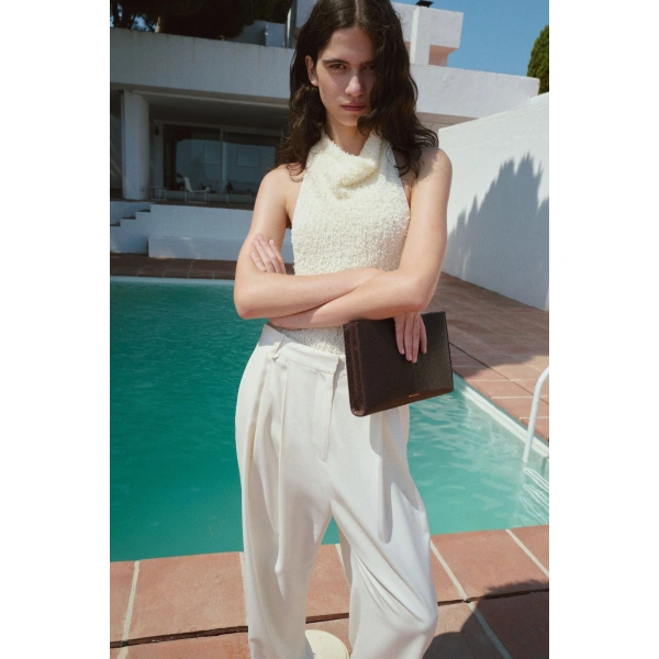 Camilla and Marc Cicero Pant in Cream, view 4 | Tailored pants | Coveti