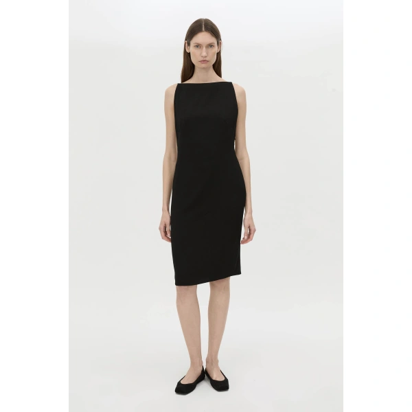 Camilla and Marc Dana Dress in Black, view 2 | Midi Dresses | Coveti