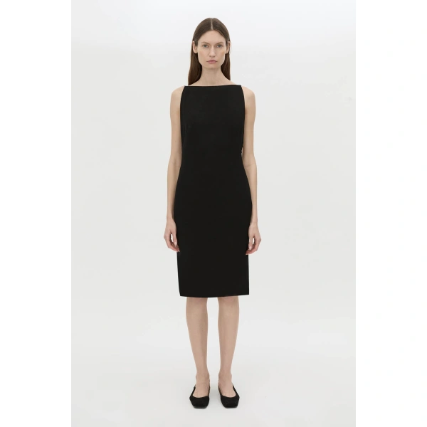 Camilla and Marc Dana Dress in Black, view 4 | Midi Dresses | Coveti