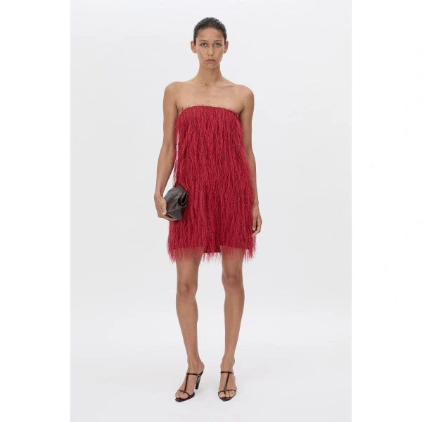 Camilla and Marc Evia Mini Dress in Lipstick Red, view 2 | Mini Dresses | Coveti