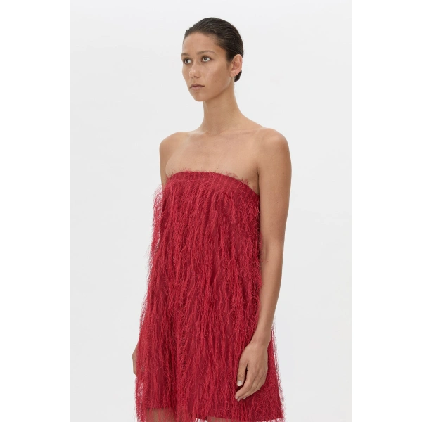 Camilla and Marc Evia Mini Dress in Lipstick Red, view 3 | Mini Dresses | Coveti