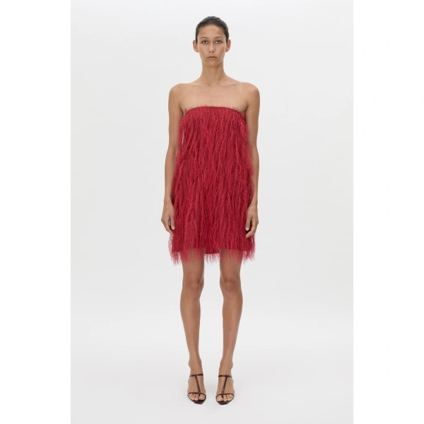 Camilla and Marc Evia Mini Dress in Lipstick Red, view 5 | Mini Dresses | Coveti