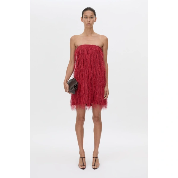 Camilla and Marc Evia Mini Dress in Lipstick Red, view 6 | Mini Dresses | Coveti