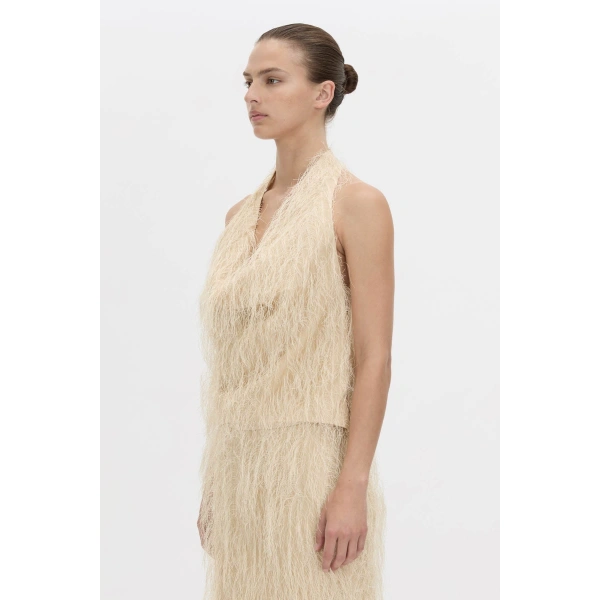 Camilla and Marc Evia Top in Golden Beige, view 3 | Sleeveless | Coveti