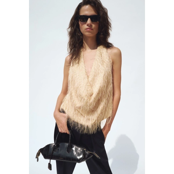Camilla and Marc Evia Top in Golden Beige, view 4 | Sleeveless | Coveti