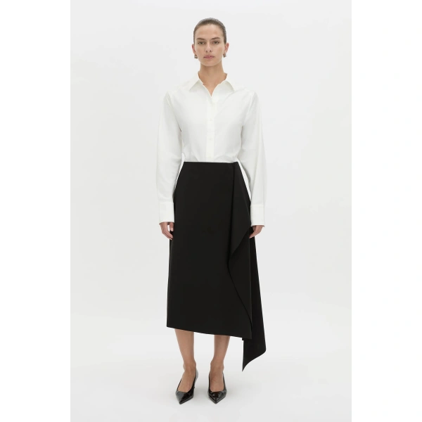 Camilla and Marc Fable Drape Skirt in Black, view 2 | Skirts | Coveti