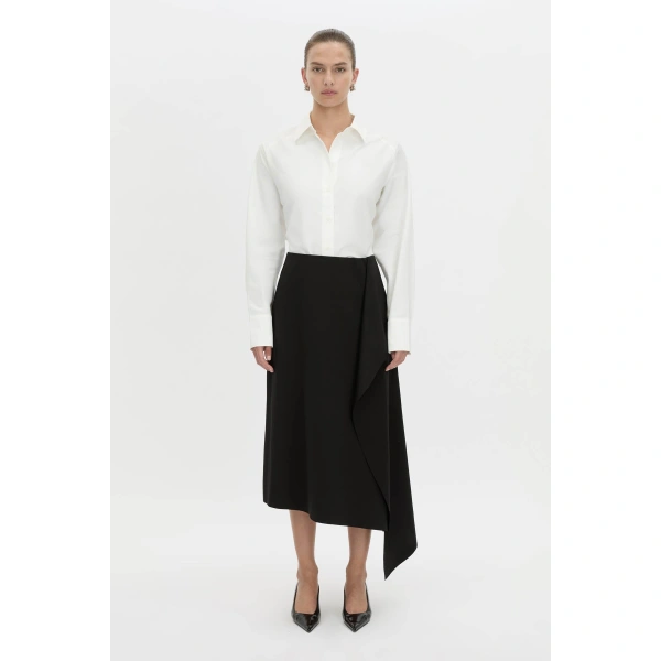 Camilla and Marc Fable Drape Skirt in Black, view 4 | Skirts | Coveti