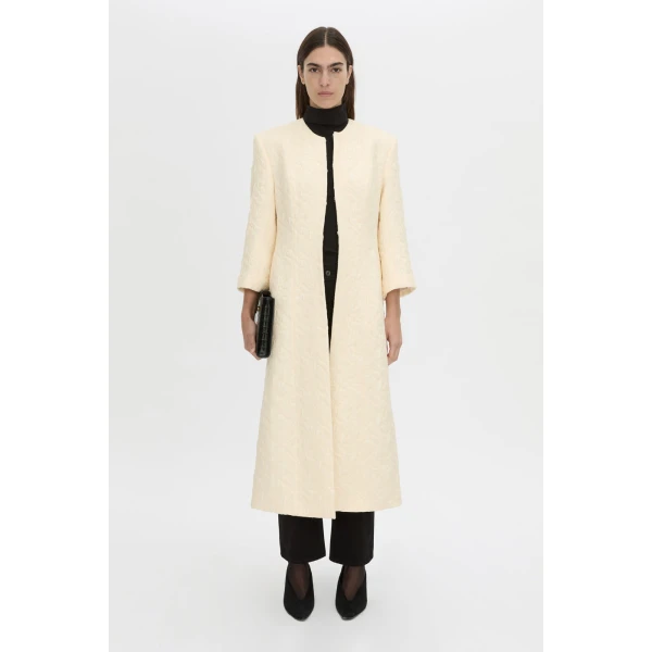 Camilla and Marc Gracia Coat in Cream, view 2 | Coats | Coveti