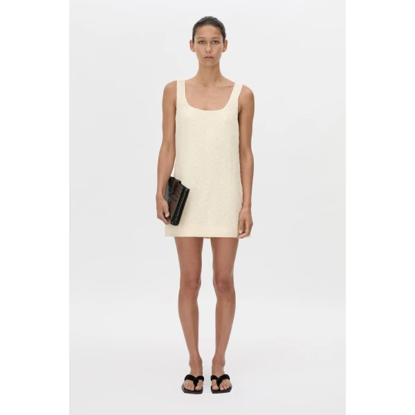 Camilla and Marc Gracia Mini Dress in Cream, view 2 | Mini Dresses | Coveti
