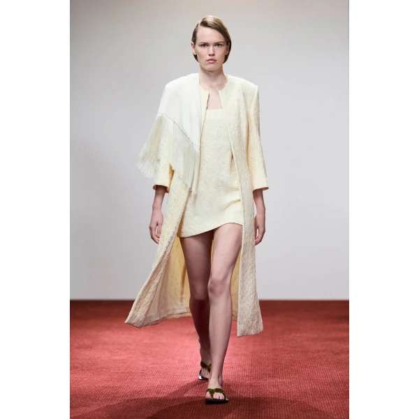Camilla and Marc Gracia Mini Dress in Cream, view 4 | Mini Dresses | Coveti