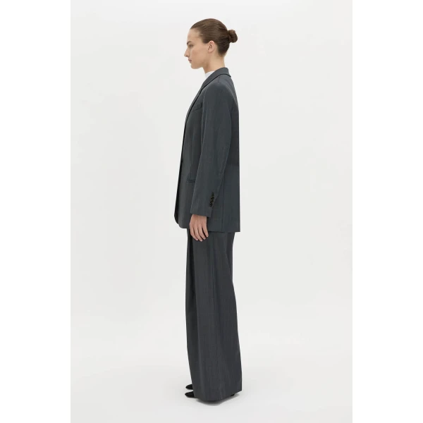 Camilla and Marc Ivar Blazer in Navy Chocolate Check, view 5 | Blazers | Coveti