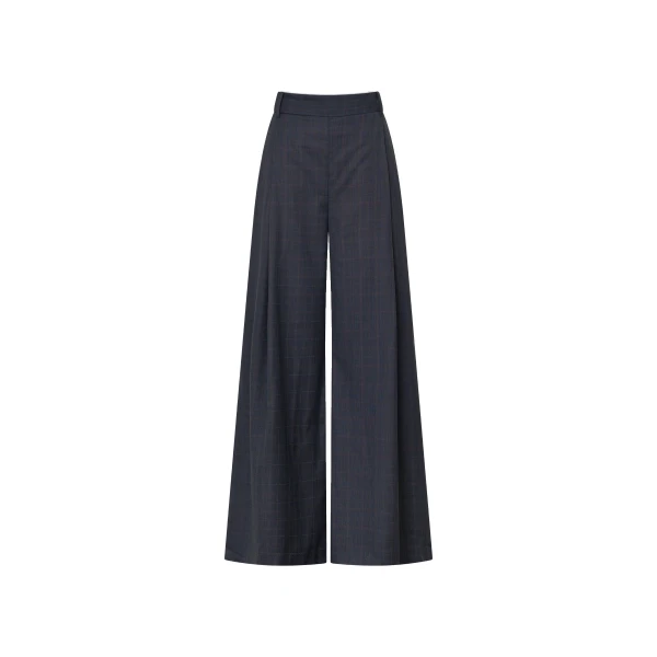 Ivar Pant in Navy Chocolate Check