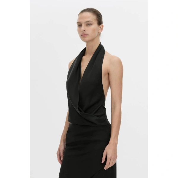 Camilla and Marc Lawrence Midi Dress in Black, view 3 | Midi Dresses | Coveti