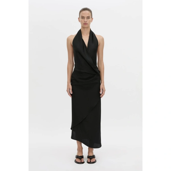 Camilla and Marc Lawrence Midi Dress in Black, view 5 | Midi Dresses | Coveti