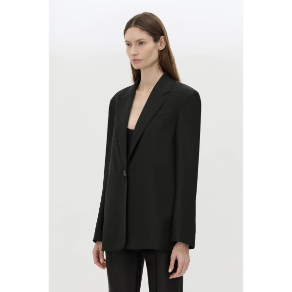 Camilla and Marc Lawrence Soft Blazer in Black, view 3 | Blazers | Coveti