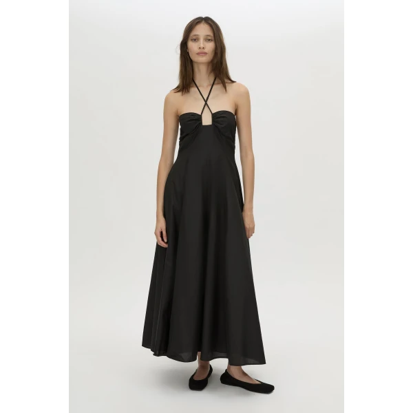Camilla and Marc Lira Midi Dress in Black, view 2 | Midi Dresses | Coveti