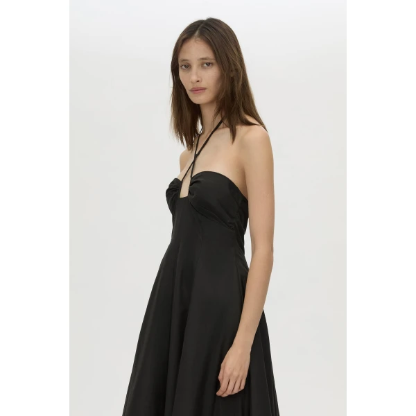 Camilla and Marc Lira Midi Dress in Black, view 3 | Midi Dresses | Coveti