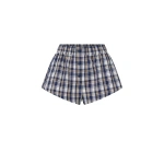Camilla and Marc Lucente Check Micro Short in Navy Check | Shorts | Coveti