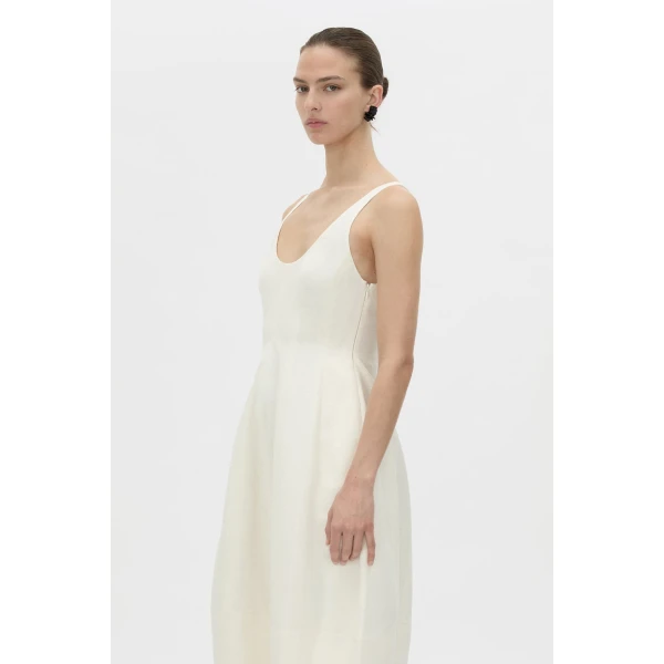 Camilla and Marc Mala Midi Dress in Cream, view 3 | Midi Dresses | Coveti