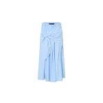 Camilla and Marc Milo Gathered Skirt W/belt in Baby Blue | Midi Skirts | Coveti