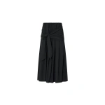 Camilla and Marc Milo Gathered Skirt W/belt in Black | Midi Skirts | Coveti