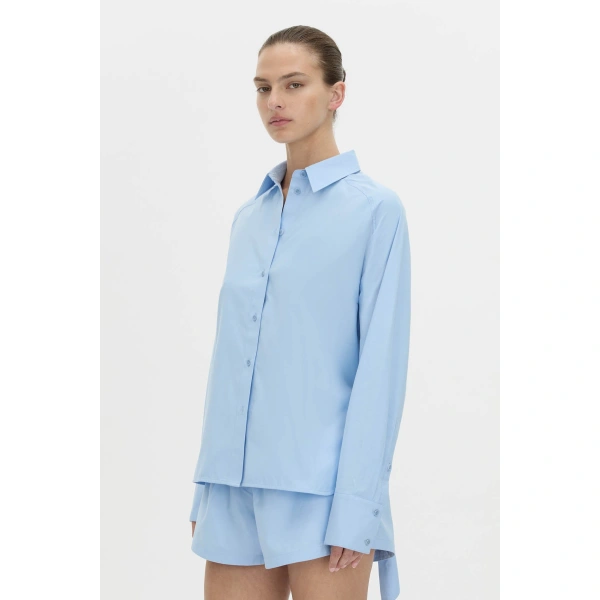 Camilla and Marc Milo Tie Back Shirt in Baby Blue, view 3 | Shirts | Coveti