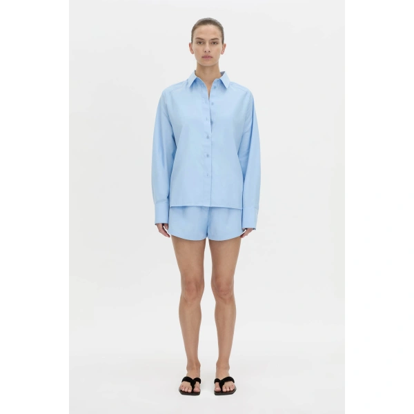 Camilla and Marc Milo Tie Back Shirt in Baby Blue, view 5 | Shirts | Coveti