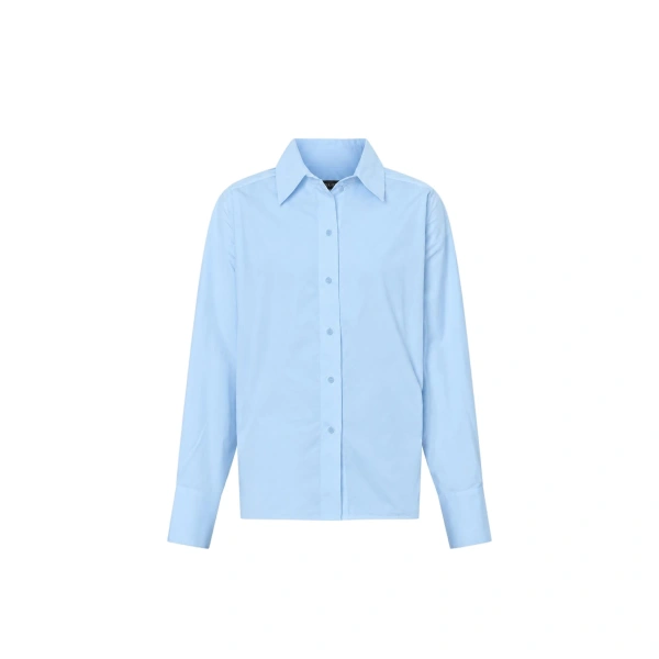 Milo Tie Back Shirt in Baby Blue